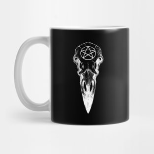 Raven skull. Pentagram Mug